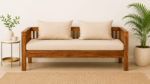 Bristol Sheesham Wood 2 Seater Sofa in Teak Finish