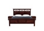 Bristol Sheesham Wood Bed Without Storage in Natural Teak Finish - Image 3