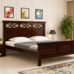 Bristol Sheesham Wood Bed Without Storage in Natural Teak Finish