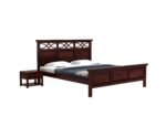 Bristol Sheesham Wood Bed Without Storage in Natural Teak Finish - Image 4