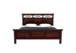 Bristol Sheesham Wood Bed Without Storage in Natural Teak Finish - Image 5