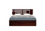 Bristol Sheesham Wood Bed with Box Storage in Natural Teak Finish - Image 3