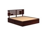 Bristol Sheesham Wood Bed with Box Storage in Natural Teak Finish - Image 4