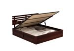 Bristol Sheesham Wood Bed with Box Storage in Natural Teak Finish - Image 5