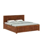 Briston Sheesham Wood Bed with Storage in Walnut Finish - Image 4