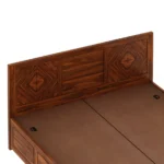 Briston Sheesham Wood Bed with Storage in Walnut Finish - Image 9