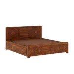 Briston Sheesham Wood Bed with Storage in Walnut Finish - Image 8