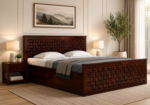 Briston Solid Sheesham Wood Bed with Spacious Box Storage