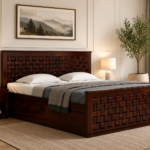 Briston Solid Sheesham Wood Bed with Spacious Box Storage