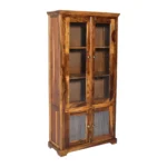 Brivana Solid Sheesham Wood Contemporary Crockery Unit - Image 3