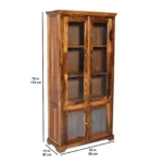 Brivana Solid Sheesham Wood Contemporary Crockery Unit - Image 4