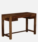 Brixton Sheesham Wood Study Table with Spacious Storage in Honey Oak Finish - Image 7