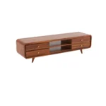 Brixton Solid Sheesham Wood Media Console For Modern Living Room - Image 3