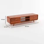 Brixton Solid Sheesham Wood Media Console For Modern Living Room - Image 6