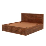 Calisto Sheesham Wood Bed with Drawer Storage in Honey Finish - Image 6