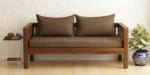 Camden Sheesham Wood 2 Seater Sofa in Antique Teak Finish