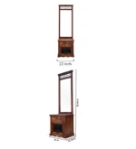 Carlin Sheesham Wood Dresser with Mirror in Walnut Finish - Image 3