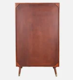 Carrington Sheesham Wood Bar Cabinet in Scratch Resistant Amber Teak Finish - Image 2