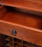 Carrington Sheesham Wood Bar Cabinet in Scratch Resistant Amber Teak Finish - Image 4