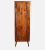 Carrington Sheesham Wood Bar Cabinet in Scratch Resistant Amber Teak Finish - Image 5