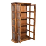 Carson Sheesham Wood Crockery Cabinet with Shelves in Teak Finish - Image 5
