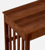 Carver Sheesham Wood Writing Study Table in Rich Walnut Finish - Image 8