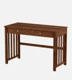 Carver Sheesham Wood Writing Study Table in Rich Walnut Finish - Image 4