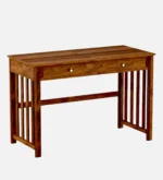 Carver Sheesham Wood Writing Study Table in Rich Walnut Finish - Image 7