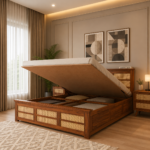 Cassidy Solid Wood Bed with Drawer Storage