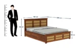 Cassidy Solid Wood Bed with Drawer Storage - Image 3