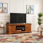 Casterly Premium Sheesham Wood TV Unit With Cabinet Storage