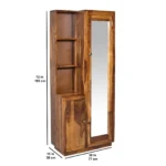 Celeste Sheesham Wood Dressing Table with Storage in Teak Finish - Image 2