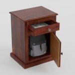 Classic Sheesham Wood Bedside Table – Natural Finish - Image 4
