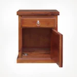 Compact Sheesham Wood Nightstand with Open Storage - Image 3