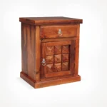 Compact Sheesham Wood Nightstand with Open Storage - Image 4