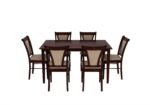 Contemporary Sheesham Wood 6 Seater Dining Table Set for Dining Space - Image 5