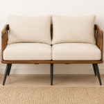 Corvexa Modern Wooden Frame 2 Seater Sofa