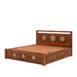 Cresta Sheesham Wood Bed with Drawer Storage in Natural Finish - Image 7