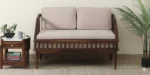 Dalton Sheesham Wood 2 Seater Sofa in Rich Walnut Finish