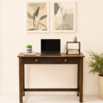 Dalton Sheesham Wood Study Table with Drawer in Natural Teak Finish