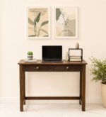 Dalton Sheesham Wood Study Table with Drawer in Natural Teak Finish