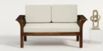 Denver Sheesham Wood 2 Seater Sofa in Classic Walnut Finish