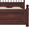 Denver Sheesham Wood Bed with Box Storage in Antique Honey Oak Finish - Image 6