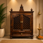 Solid Sheesham Wood Temple for Home | Handcrafted Wooden Pooja Mandir