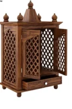 Solid Sheesham Wood Temple for Home | Handcrafted Wooden Pooja Mandir - Image 4