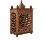 Solid Sheesham Wood Temple for Home | Handcrafted Wooden Pooja Mandir - Image 6