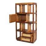 Elara Sheesham Wood Book Shelf in Walnut Finish - Image 5
