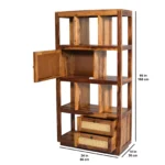 Elara Sheesham Wood Book Shelf in Walnut Finish - Image 3