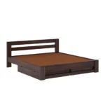 Elaris Sheesham Wood Bed with Hydraulic Storage in Honey Finish - Image 4