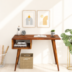 Eldora Sheesham Wood Computer Study Table in Matte Honey Finish
